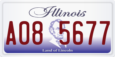 IL license plate A085677