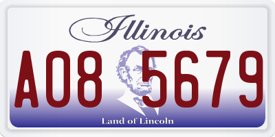 IL license plate A085679