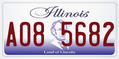 IL license plate A085682