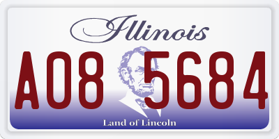 IL license plate A085684