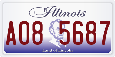 IL license plate A085687