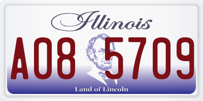 IL license plate A085709