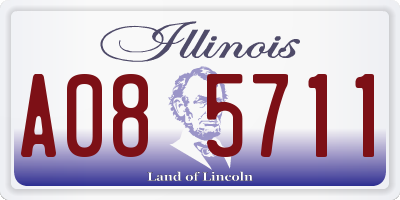 IL license plate A085711