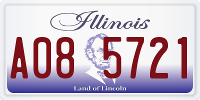 IL license plate A085721