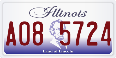 IL license plate A085724