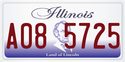 IL license plate A085725