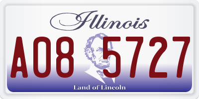 IL license plate A085727