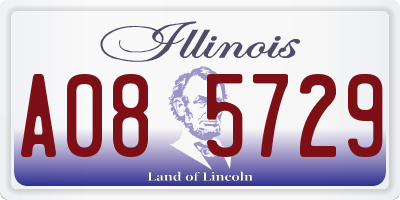 IL license plate A085729