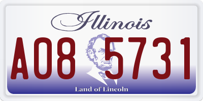 IL license plate A085731