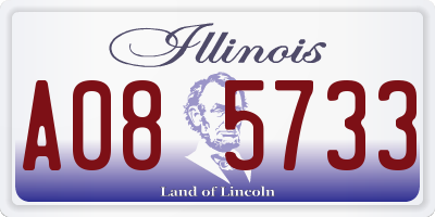 IL license plate A085733