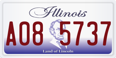 IL license plate A085737