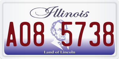 IL license plate A085738