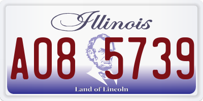 IL license plate A085739