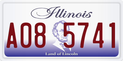 IL license plate A085741