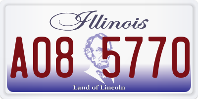 IL license plate A085770