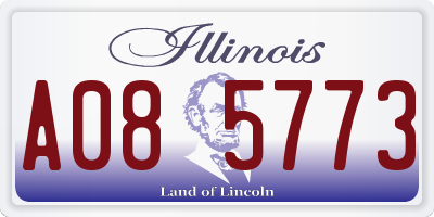 IL license plate A085773