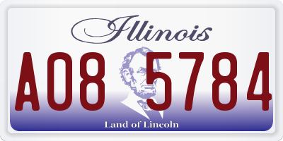 IL license plate A085784