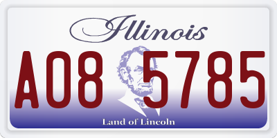 IL license plate A085785