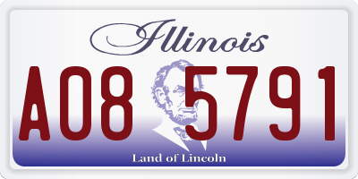 IL license plate A085791