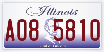 IL license plate A085810
