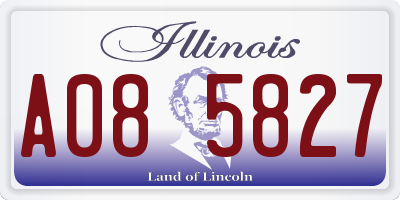 IL license plate A085827