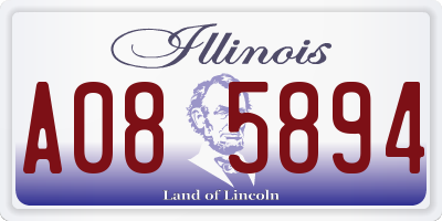 IL license plate A085894