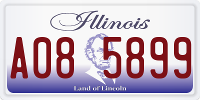 IL license plate A085899