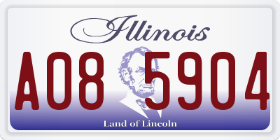 IL license plate A085904