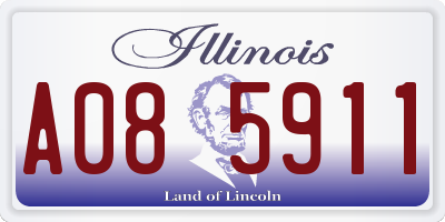 IL license plate A085911