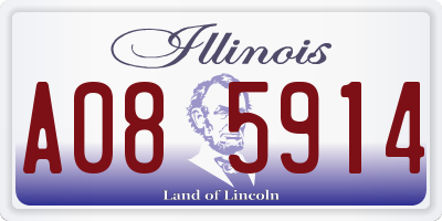 IL license plate A085914