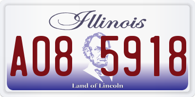 IL license plate A085918