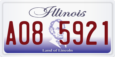 IL license plate A085921