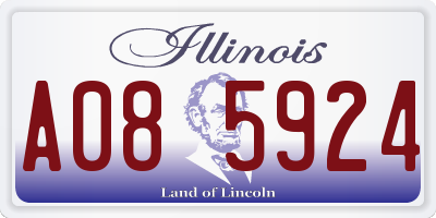 IL license plate A085924