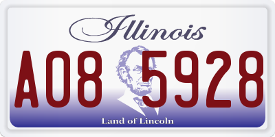 IL license plate A085928