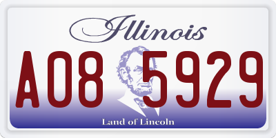 IL license plate A085929