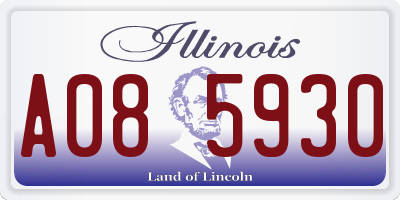 IL license plate A085930