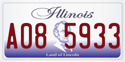 IL license plate A085933