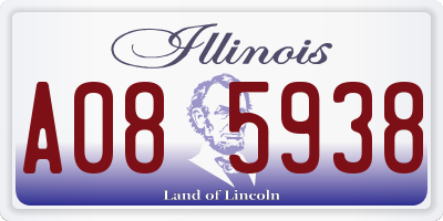 IL license plate A085938