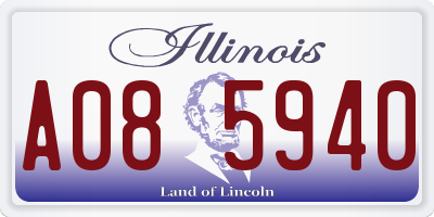 IL license plate A085940