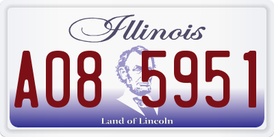IL license plate A085951