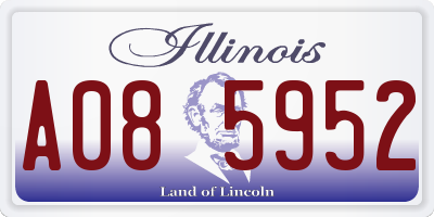 IL license plate A085952