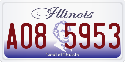 IL license plate A085953
