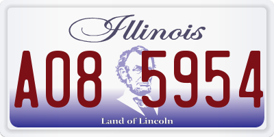 IL license plate A085954
