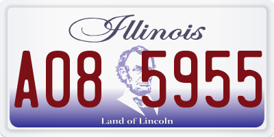 IL license plate A085955