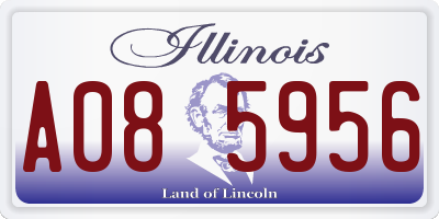 IL license plate A085956