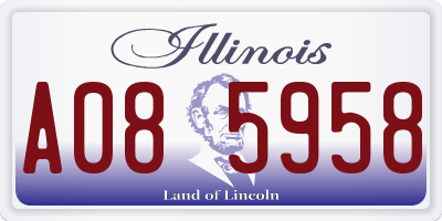 IL license plate A085958