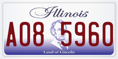 IL license plate A085960