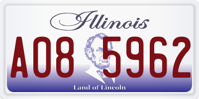 IL license plate A085962