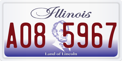 IL license plate A085967