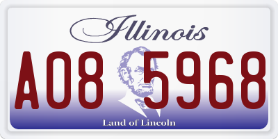 IL license plate A085968